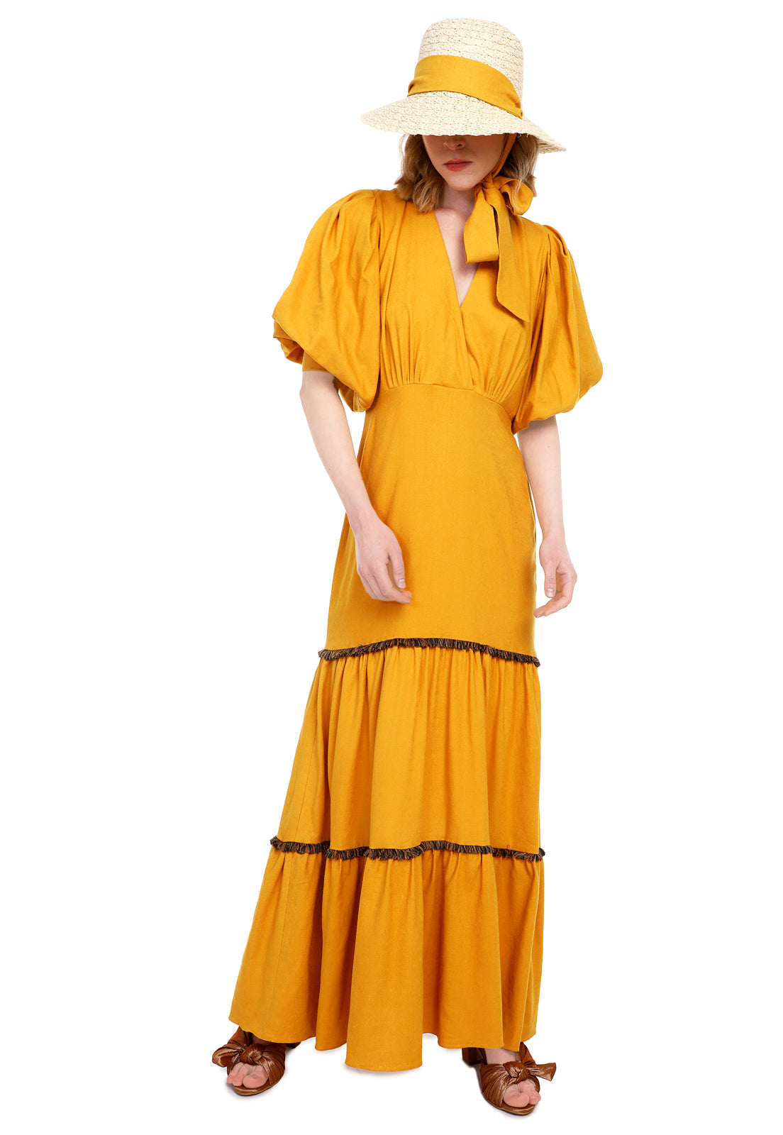 Piedra Santa Linen Vestido